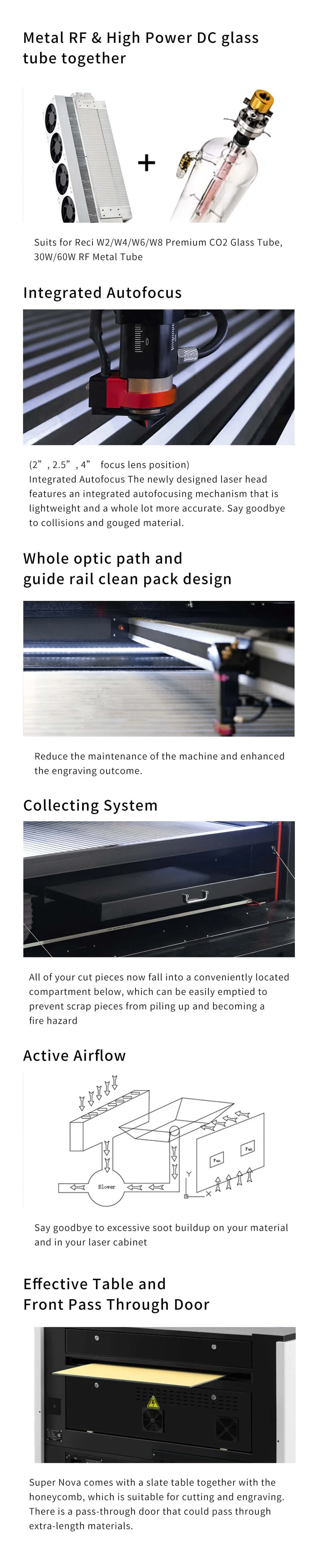 Aeon Vector Engraving 140cm*90cm 100W 130W 150W CNC Engraving Machine with Ruida Control and Lightburn Software (All In One Design)